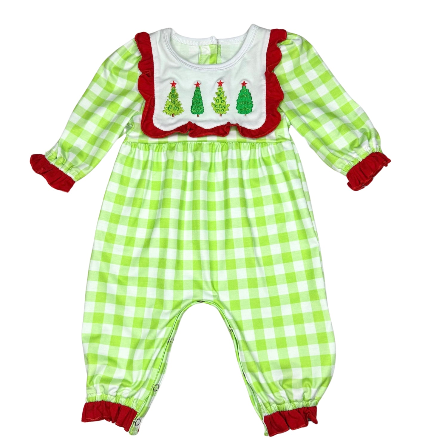 Christmas Tree Girls Romper