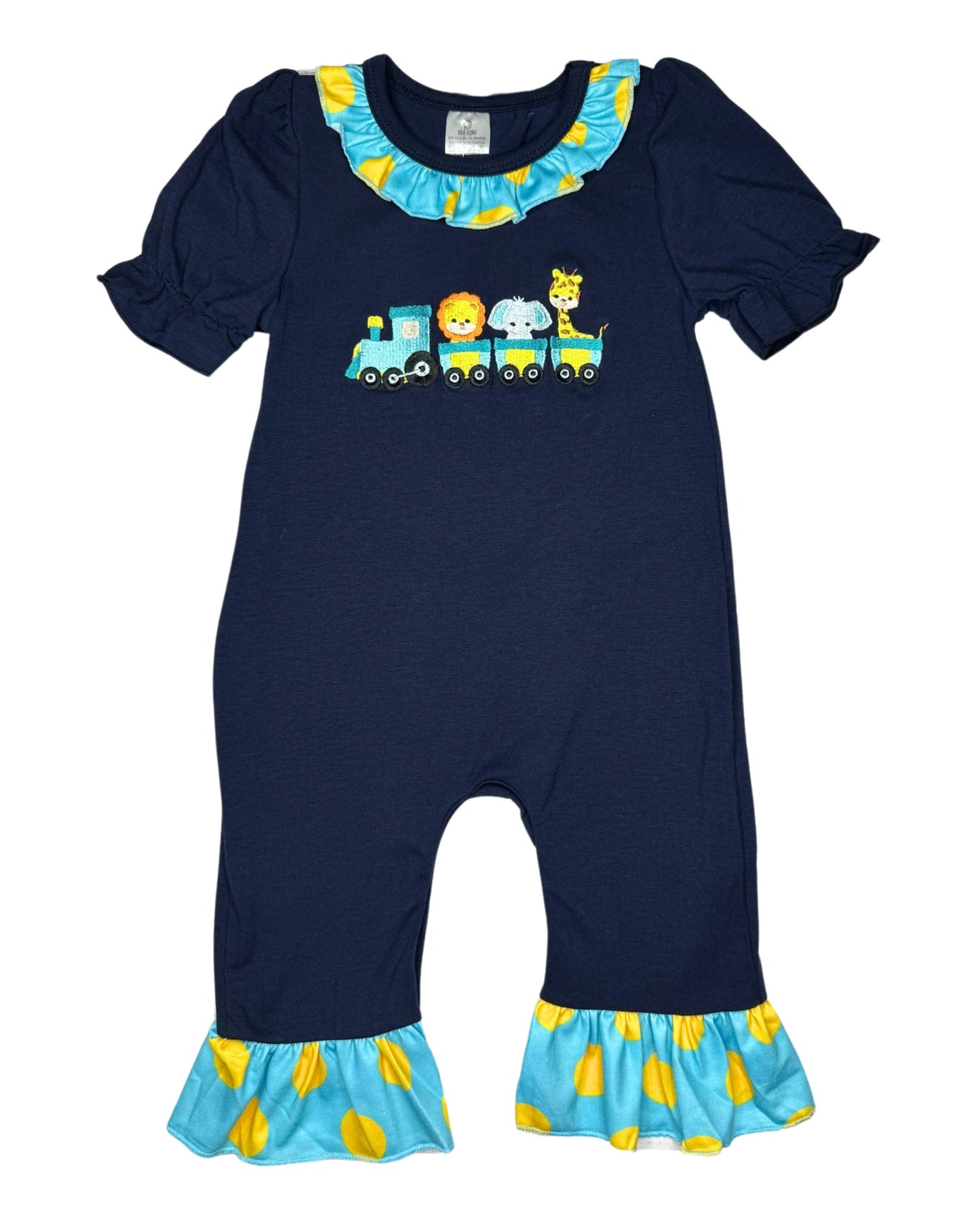 Girls circus train romper