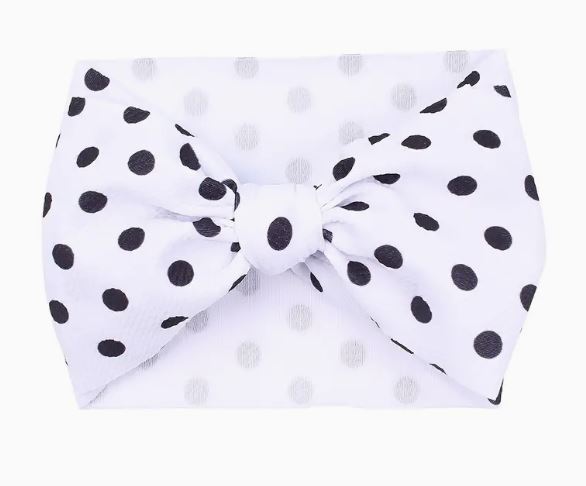 Black and White Polka Dot Headband