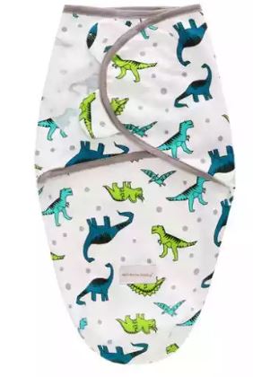 Blue Dinosaur Velcro Swaddle
