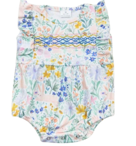 Clarice floral bunny romper