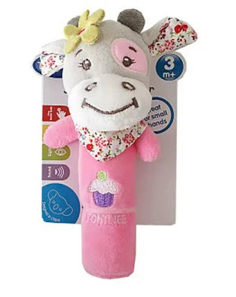 Pink Cow Squeaker Toy