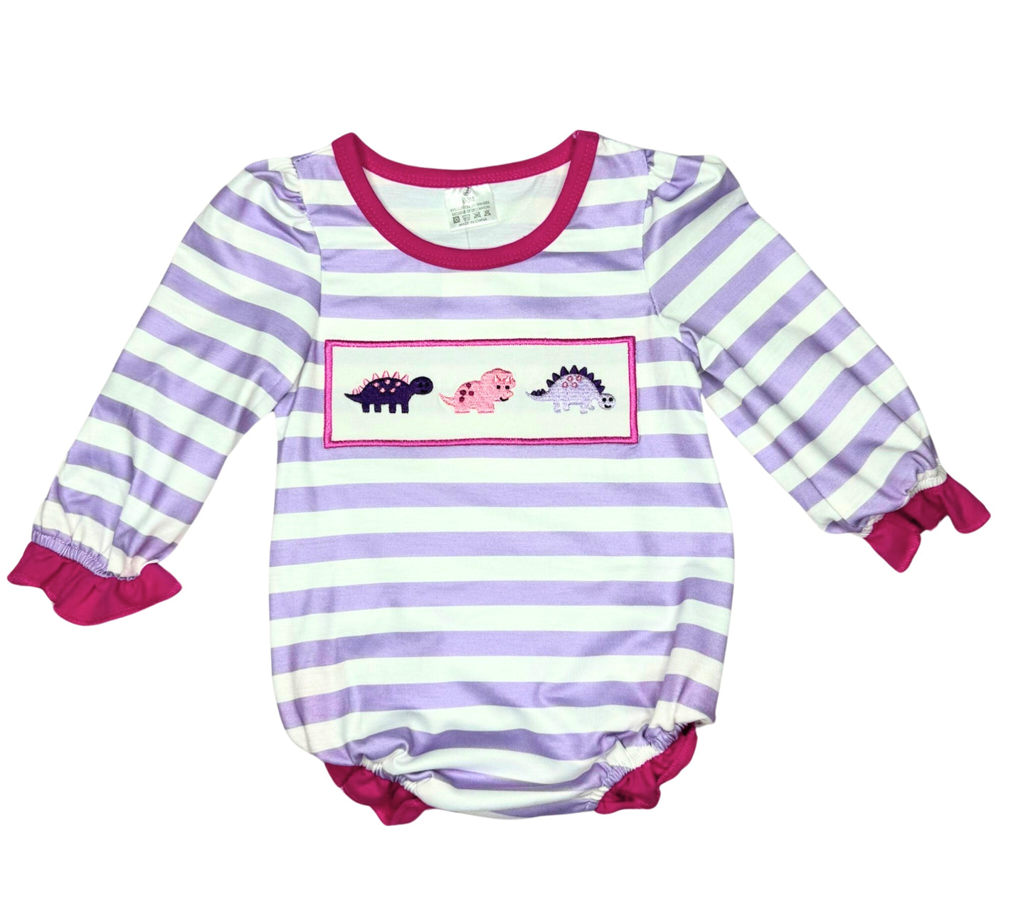 Girls Long Sleeve Dinosaur Bubble