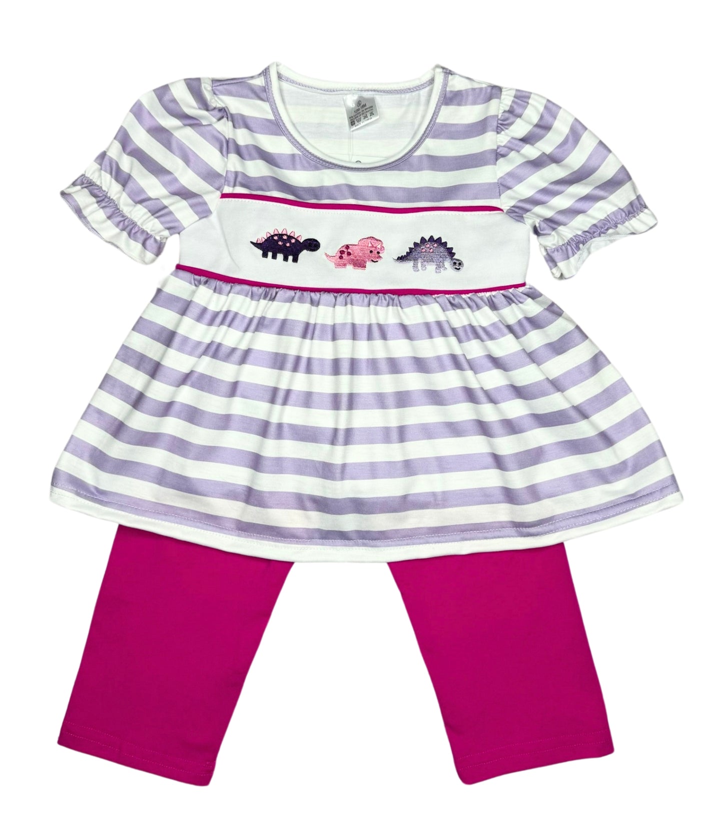 Girls Short Sleeved Dinosaur 2 pc Outfit