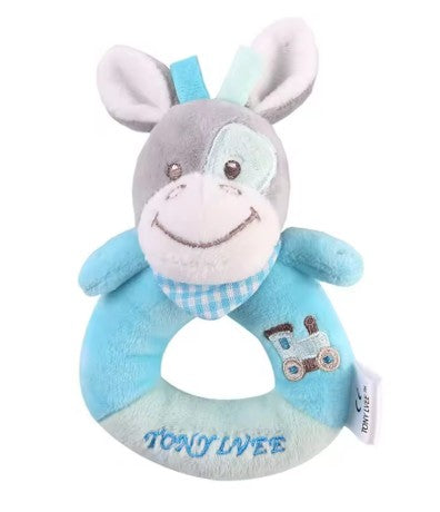 Blue Donkey Rattle Toy