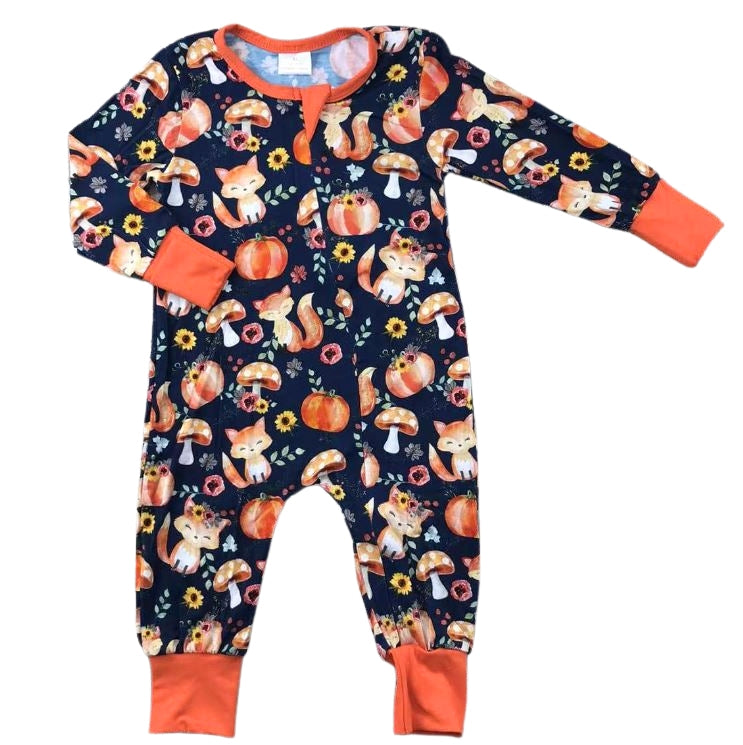 Fox and Pumpkin Bamboo Sleeper