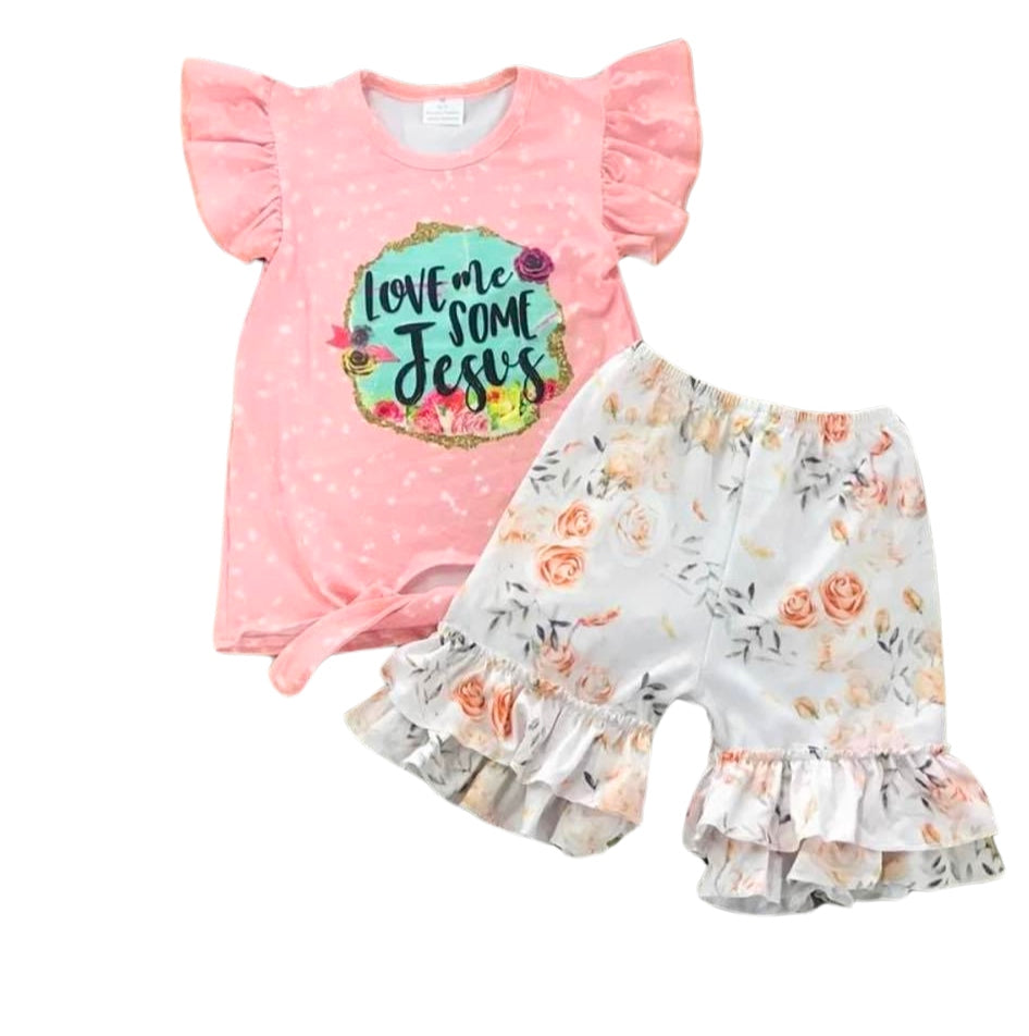 Love Me Some Jesus 2pc short set