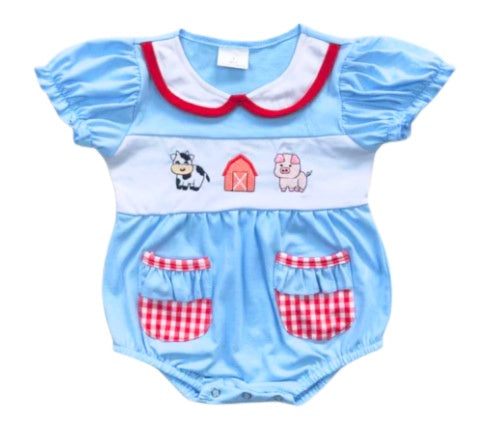 Maggie barnyard friends romper