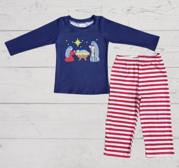 Boys nativity scene pajamas