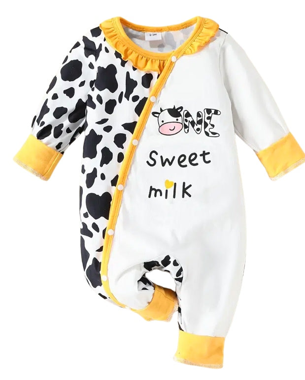 Girls Sweet Milk Romper