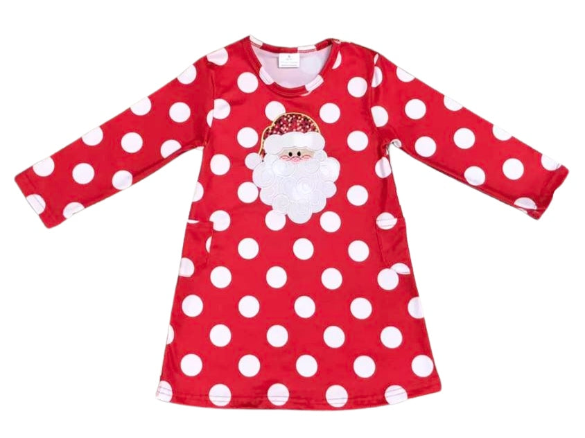 Red and White Polka Dot Santa Dress