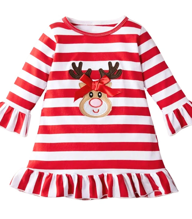 Girls reindeer dress
