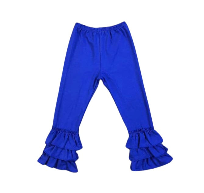 Royal Blue Tiered Ruffle Leggings