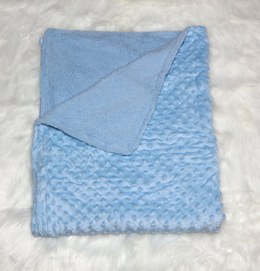 Blue minky blanket