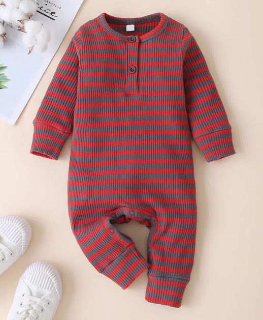 Boys striped romper