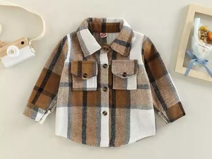 Tan unisex shacket