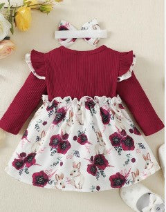 Girls floral bunny dress