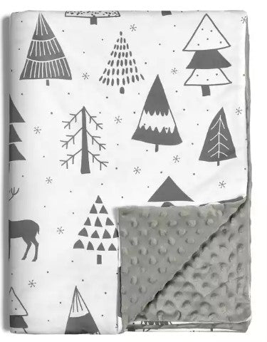 Deer and trees baby blanket
