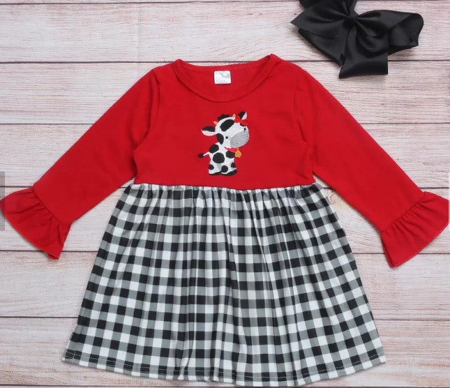 Girls cow dress