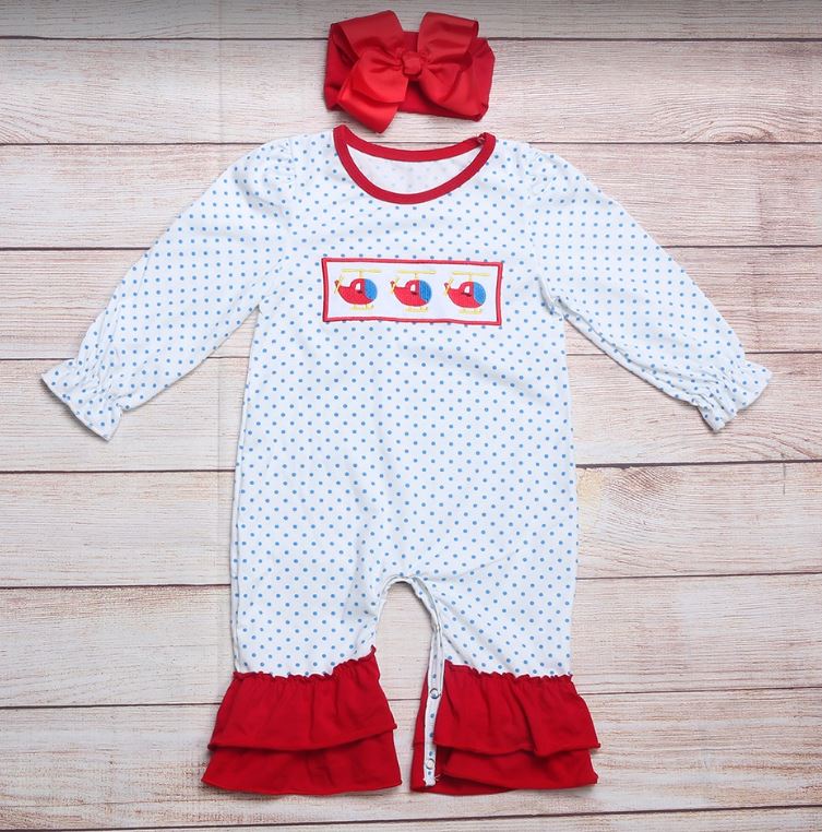 Girls helicopter romper