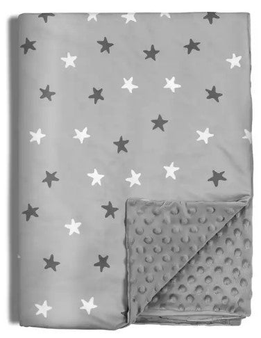 Gray stars baby blanket