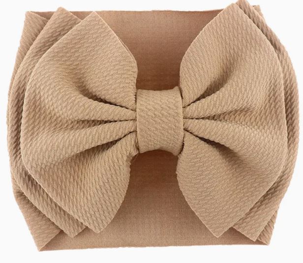 Large double layer bow headband