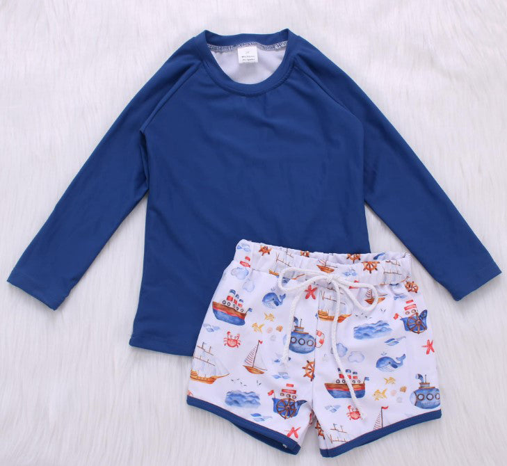Ollie boys swimsuit with rash guard