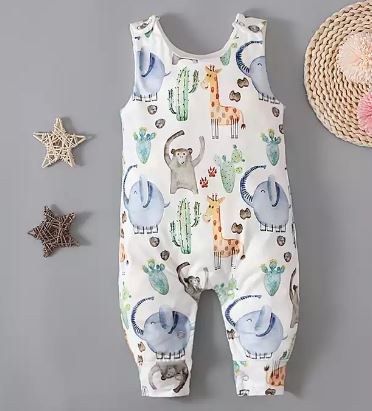Safari animal romper