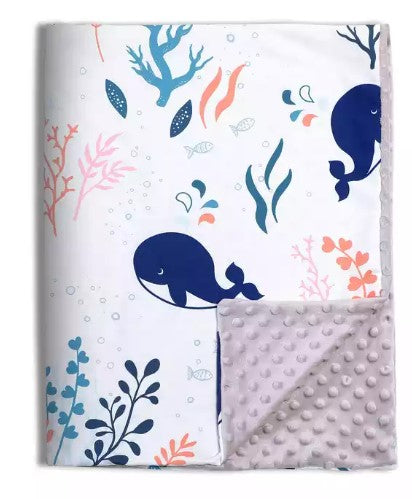 Whale baby blanket
