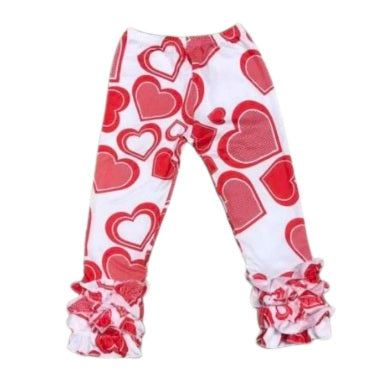 Heart tiered ruffle pants