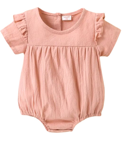 Blush Pink Pleated Romper