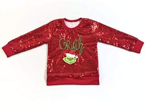 Green Mean Sequin Sweatshirt