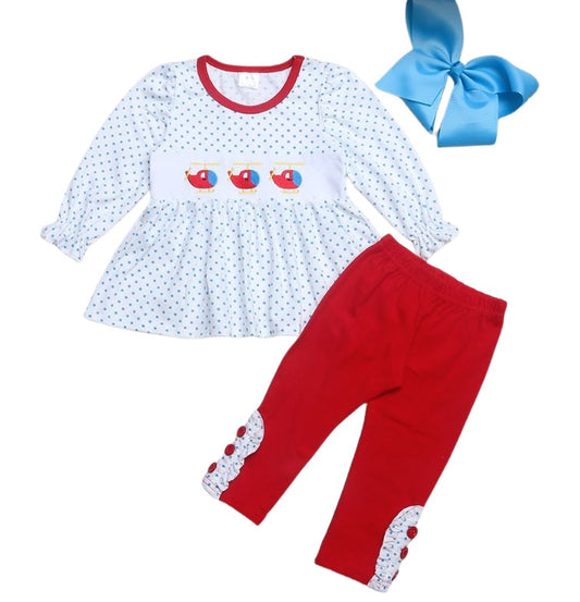 Girls helicoper 2 pc outfit