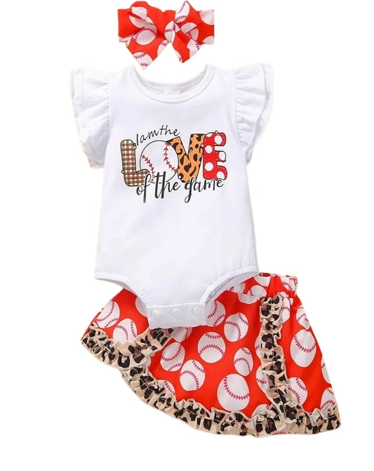 Love of the Game Baseball 3 pc Outfit
