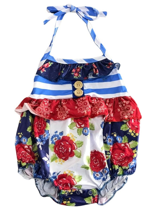Natalie baby floral bubble