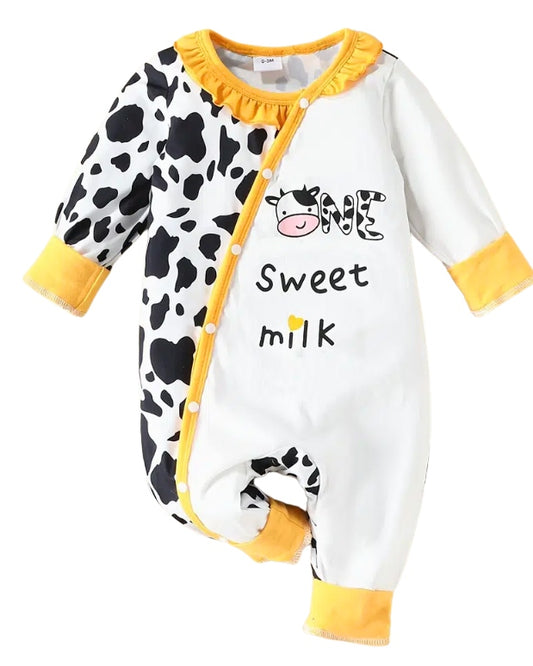 Girls Sweet Milk Romper