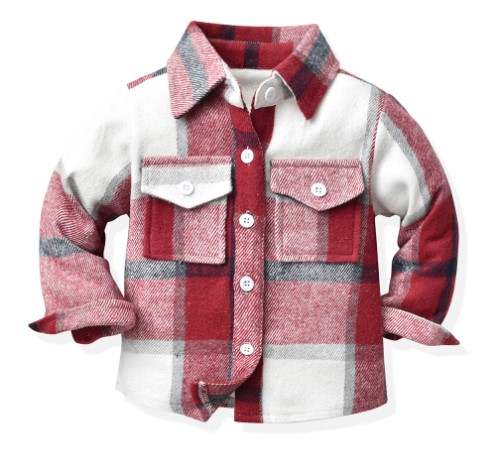 Plaid unisex shacket