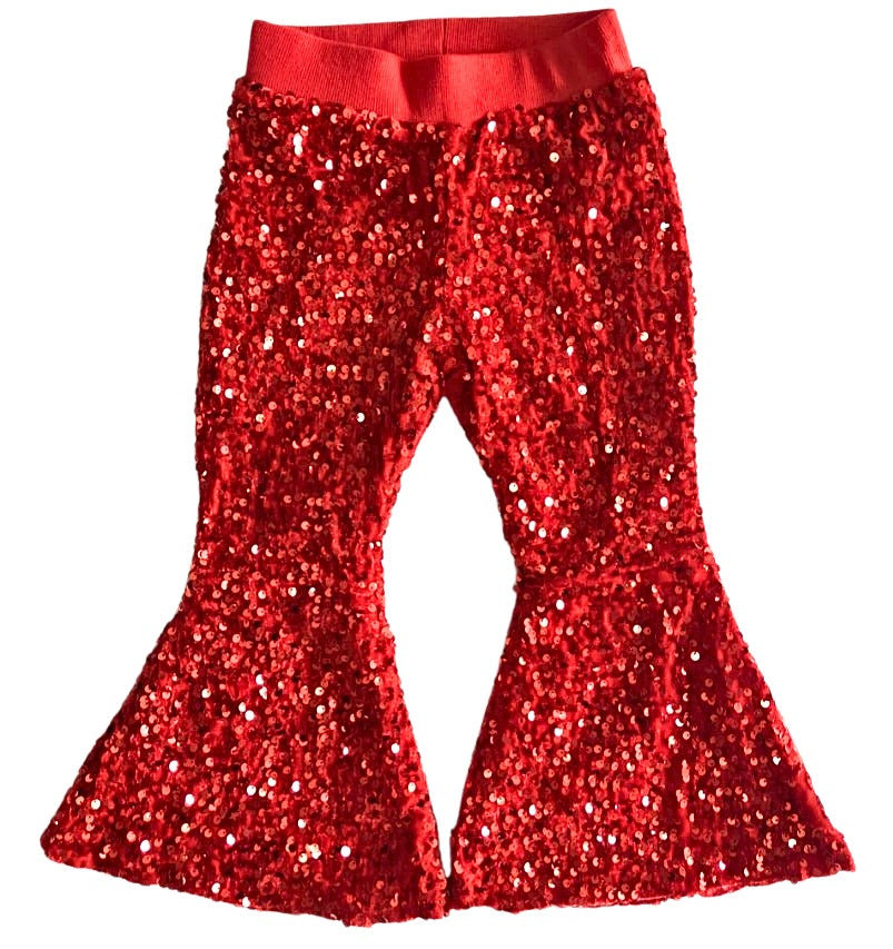 Red Sequin Pants