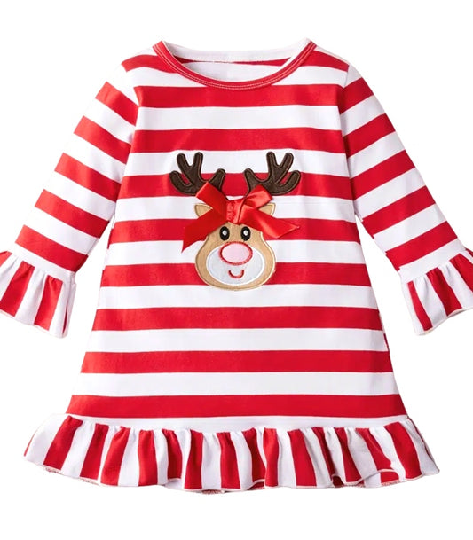 Girls reindeer dress
