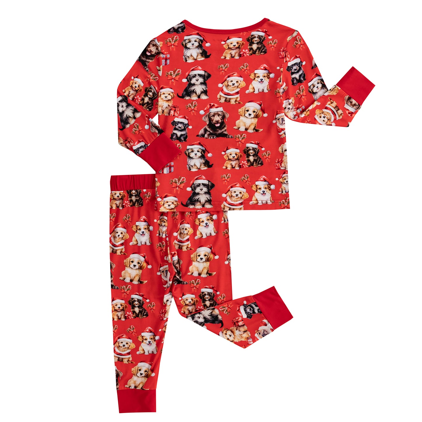 Santa Puppy Bamboo Men's 2pc Pajamas