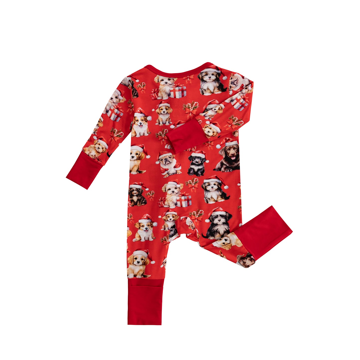 Santa Puppy Bamboo Baby Sleeper