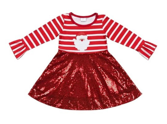 Red Sequin Santa Dress