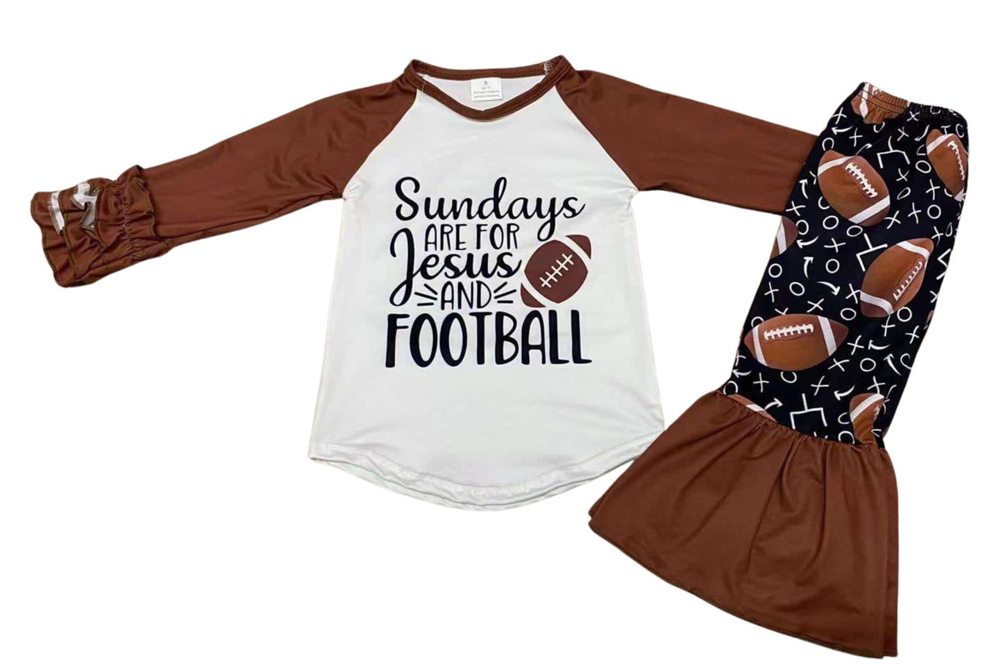 Sundays are for Jesus and Football Girls 2 pc