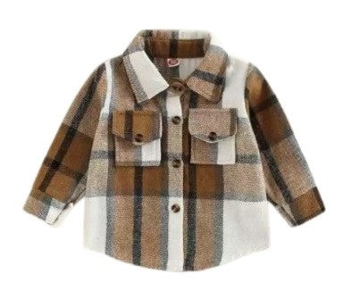 Plaid unisex shacket