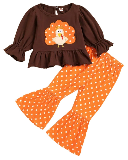 Girls 2 pc turkey outfit