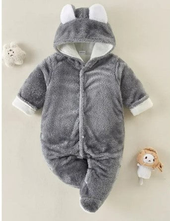 Plush baby romper