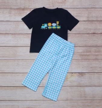 Boys circus train outfit