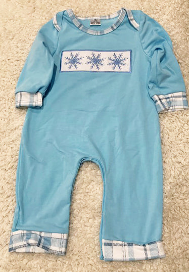 Boys snowflake romper