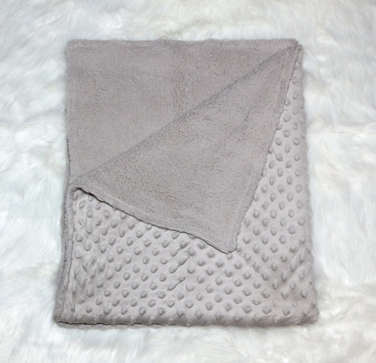 Gray minky blanket