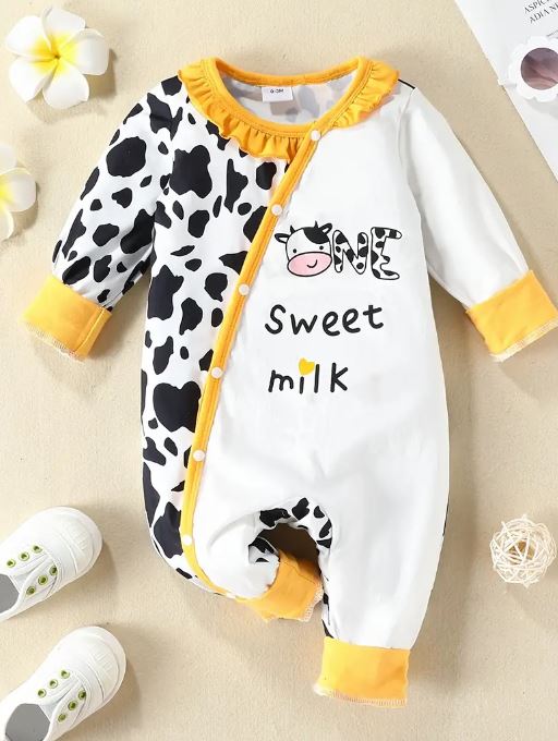 Girls sweet milk romper